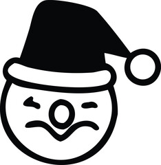 Christmas Vector Icon, Background, Black, Isolated