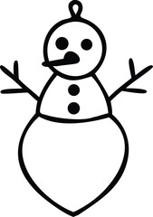 Christmas Vector Icon, Background, Black, Isolated