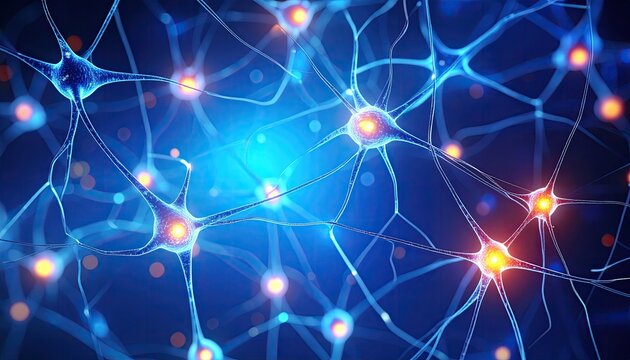 Neurons interconnected in a complex network