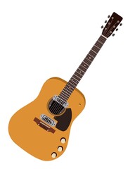 Fototapeta premium acoustic guitar isolated on white