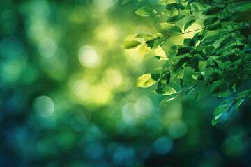 Fototapeta premium Green blurred nature background 