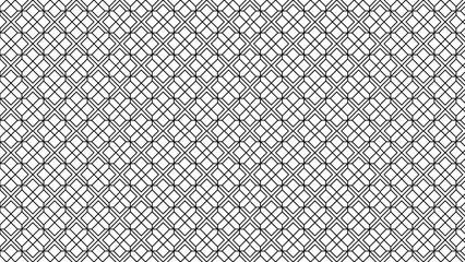 Fototapeta premium A repeating pattern of black lines forming diamonds and squares on a white background design element