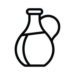 Jug With Spout Outline Vector Illustration