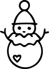 Christmas Vector Icon, Background, Black, Isolated