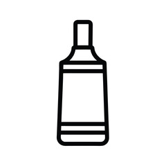 Paint Tube Outlined Icon Vector Illustration