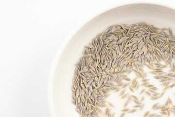 レタスの種が積み重なった集合体