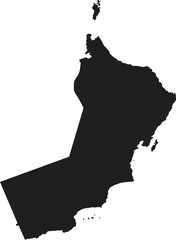 political map of Oman isolated on transparent background