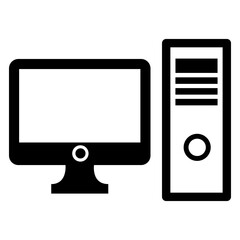computer unit icon black