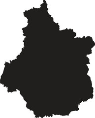 Centre-Val de Loire maps for design. Blank, white and black backgrounds