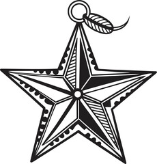 Shiny gold and silver vector Star of David illustration, a perfect Christmas decoration element