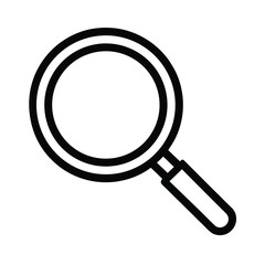 Magnifying Glass Outline Vector Illustration