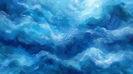 Obraz premium Abstract blue waves, swirling motion, fluid texture, dynamic energy, flowing design, artistic background.