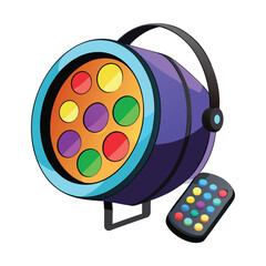 Colorful stage lighting fixture with remote control for entertainment and events