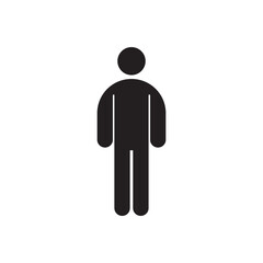 Simple Male Person Icon – Minimal Human Silhouette Symbol