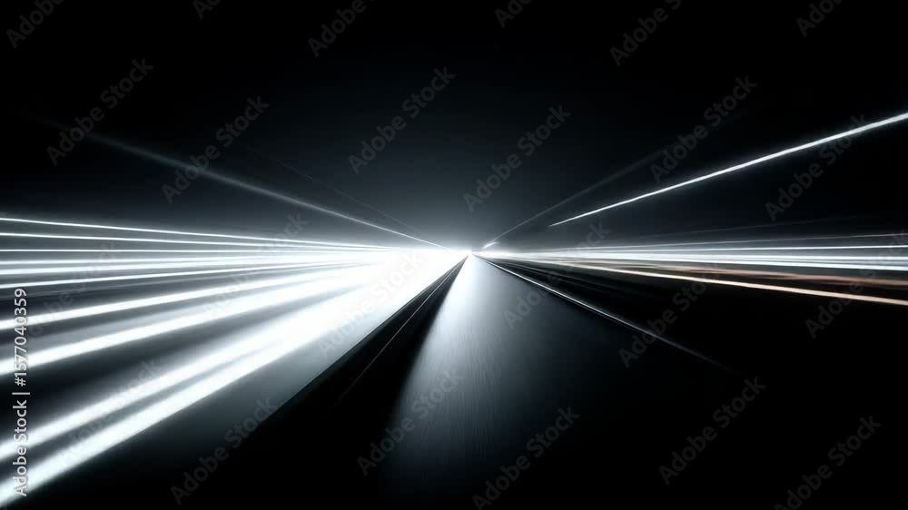 Poster dynamic light trails on a dark background creating futuristic visual effects