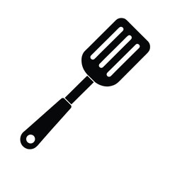 Spatula Outlined In Bold Vector Illustration
