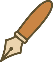 Classic Fountain Pen Minimal Illustration Design