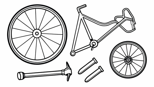 Explore bicycle parts vector illustration for bike repair and maintenance enthusiasts and cycling community needs