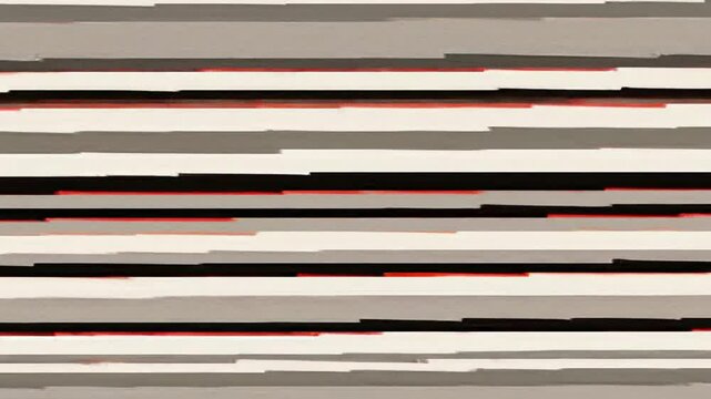 Abstract Horizontal Stripes: Gray, White, and Red