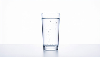 A close-up of a cool water on an isolated white background.