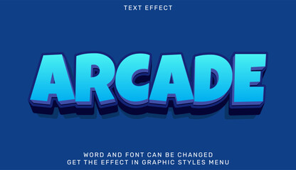 Fototapeta premium Arcade text effect in 3d design
