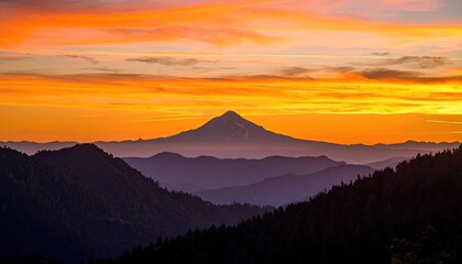 Obraz premium Mountain sunrise panorama