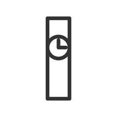 Minimalist wall clock design in black and white 