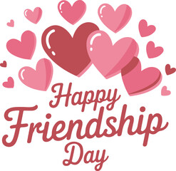 text, ''Happy Friendship day '' typography vector style
