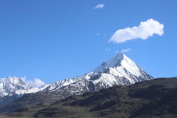 mountains in the snow