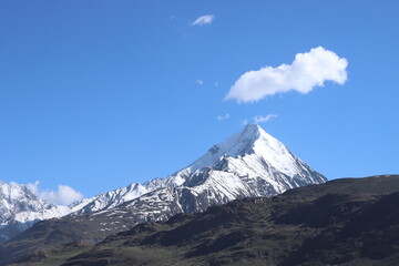 snow covered mountains