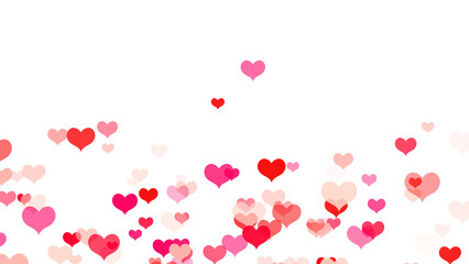 valentines day hearts isolated on transparent background , png love and romantic valentine social media overlay design element	