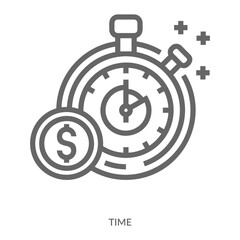 Time Icon Line Style. Design Vector Illustration