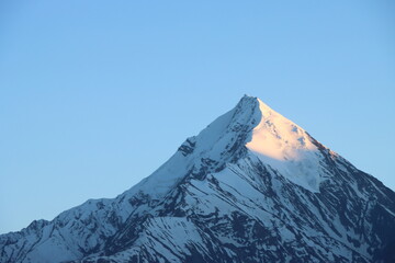 snow covered mountains