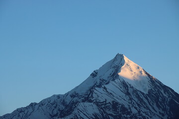 snow covered mountains