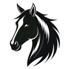 Horse Face Icon – Clean Monoline Art