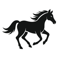 Horse Vector Icon – Minimalist Silhouette Style