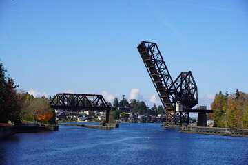 bridge over the river in Seattle City