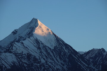 snow covered mountains
