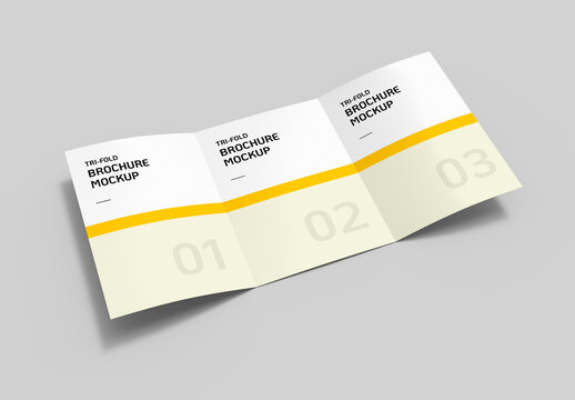 Tri Fold Brochure Mockup Template