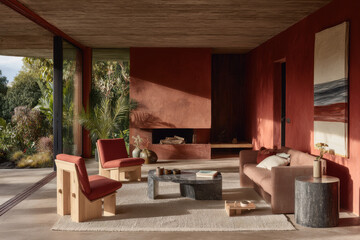 Fototapeta premium explore vibrant color trends in interior design for reflecting essence of countries styles