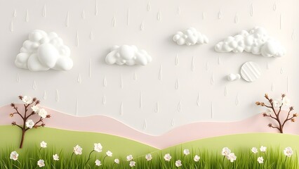 Spring flowers landscape 