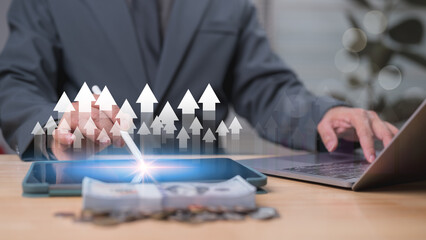 Financial Expert In A Business Suit Conducting Stock Analysis With Stylus, Dominating The New...