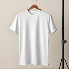 white t shirt on hanger