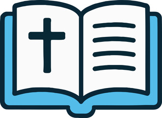 open book with cross