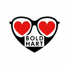 typograph design with bold heart