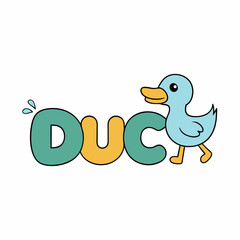 Typography design of Duck