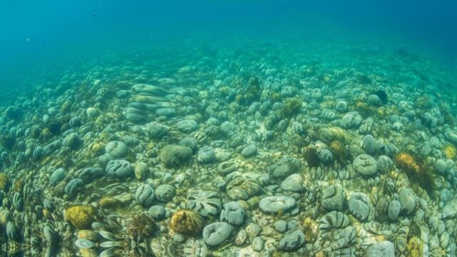 Seabed with water wave moton animation background video 