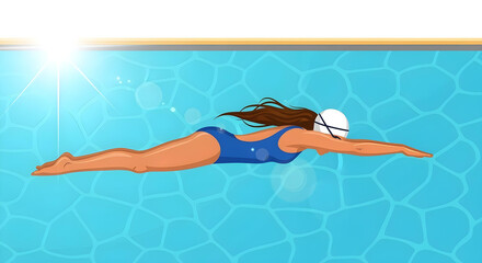 woman in swimming pool