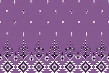 abstract floral background, Purple fabric Thai ,Geometric ethnic traditional. ethnic ornament print. Thai style. Design for background