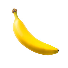 Isolated single banana on black background, perfect healthy eating choice